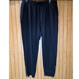 D & Co Active Joggers Lounge Pants with Zipper Pockets Black XL